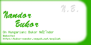 nandor bukor business card